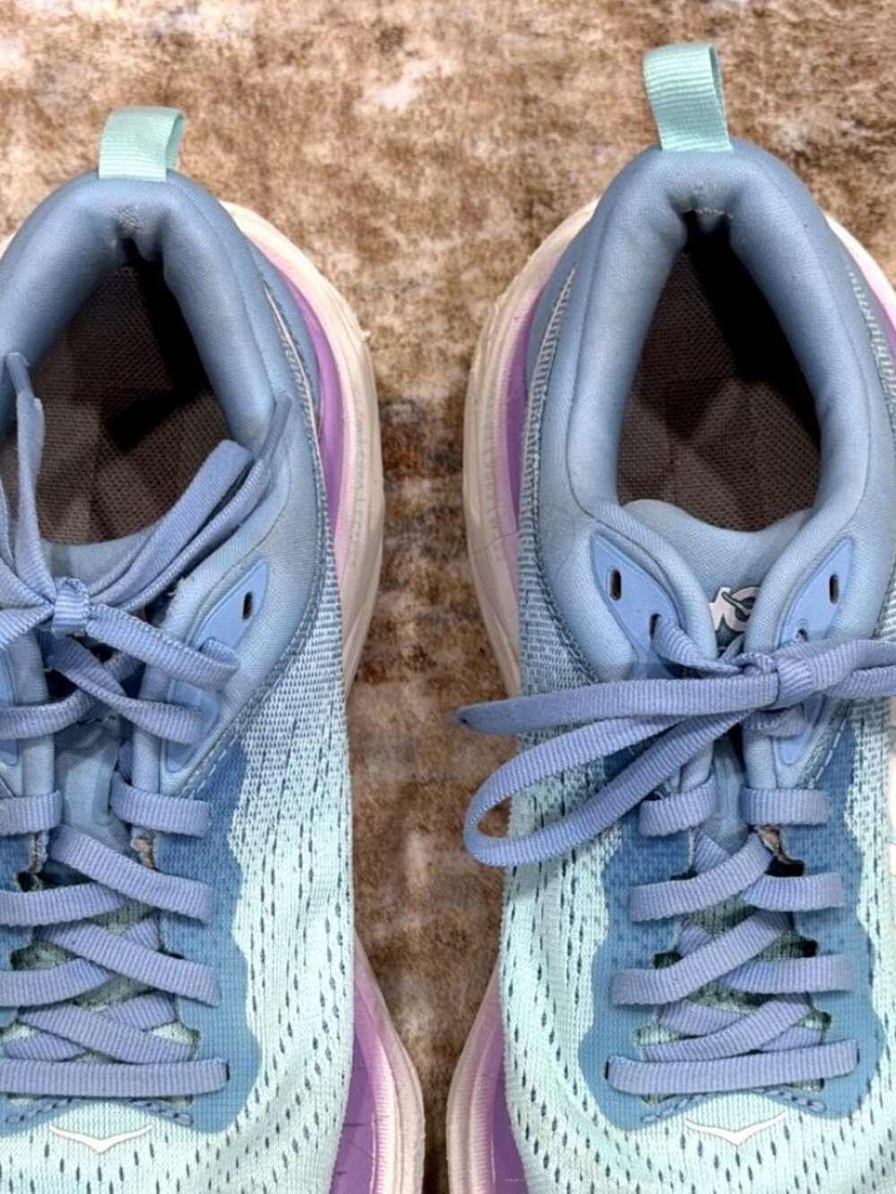 Hoka Clifton 9 Women's Running Shoes – Light Blue/Lavender, Size 6